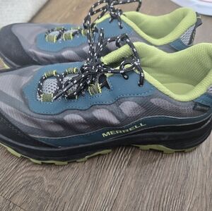 Merrell Trail Hiking Shoes in Teal and Lime